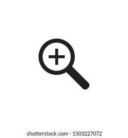 magnifying glass with plus icon