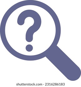Magnifying glass question mark decoration design.