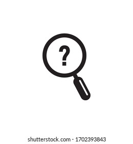 Magnifying Glass Question Mark Icon In Trendy  Design Vector Eps 10