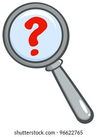 Magnifying Glass With Question Mark. Jpeg version also available in gallery.