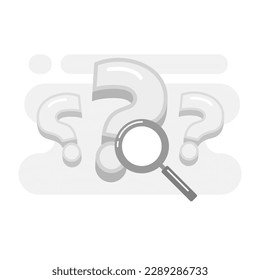 magnifying glass with question mark. search no result. not found  concept illustration flat design vector eps10. modern graphic element for landing page, empty state ui, infographic, icon