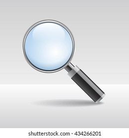 Magnifying glass. Realistic Icon. Vector illustration. Eps 10.