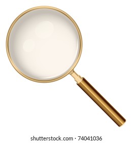 	Magnifying glass realistic illustration