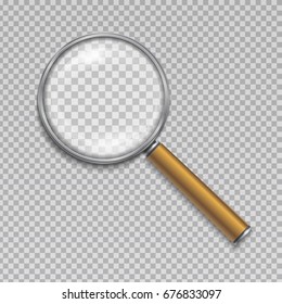 Magnifying glass. Realistic vector illustration