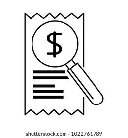 magnifying glass with receipt