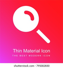 Magnifying glass red and pink gradient material white icon minimal design
