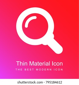 Magnifying glass red and pink gradient material white icon minimal design