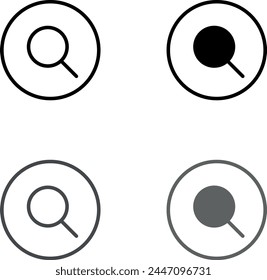 magnifying glass research symbols and signs