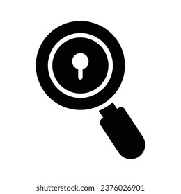 Magnifying glass with scan searching security concept. Security vector illustration