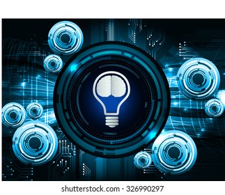 Magnifying Glass scanning and identifying a computer virus. Anti virus protection and computer security concept. PC. one zero. scan.technology digital website internet web. Brainstorm,Brain.Bulb Ideas