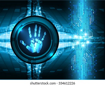 Magnifying Glass scanning and identifying a computer virus. Antivirus protection security concept. PC. vector. scan. technology digital website internet web. scanning. Hand print.
