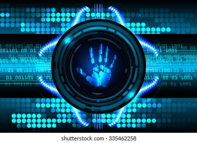Magnifying Glass scanning and identifying a computer virus. Antivirus protection security concept. PC. vector. scan. technology digital website internet web. scanning. Hand print.