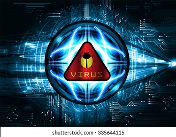 Magnifying Glass scanning and identifying a computer virus. Antivirus protection and computer security concept. PC. vector one zero. scan. technology digital website internet web
