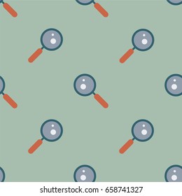 Magnifying glass seamless pattern illustration.