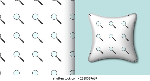 Lámpara de aumento sin fisuras con almohada. Ilustración del vector