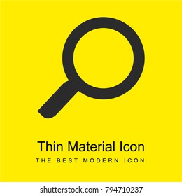 Magnifying glass search bright yellow material minimal icon or logo design