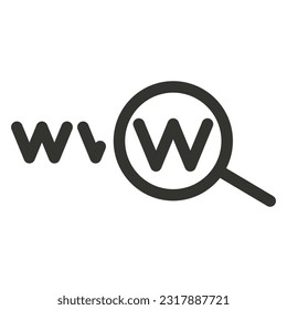 Magnifying glass search button icon. Search bar vector illustration