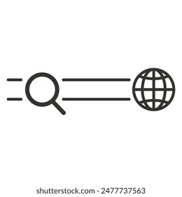 Magnifying glass search button icon. Search bar vector illustration