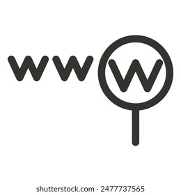 Magnifying glass search button icon. Search bar vector illustration