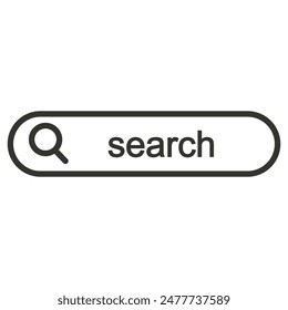 Magnifying glass search button icon. Search bar vector illustration