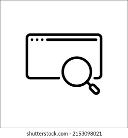 lupa, icono de optimización del motor de búsqueda. adecuado para presentaciones, sitios web y aplicaciones móviles.