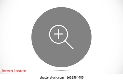 Magnifying glass or search icon check mark, flat vector graphic on isolated background. check mark Magnifying glass icon, vector magnifier for loupe sign. check mark