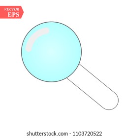 Magnifying glass or search icon, flat vector graphic on isolated background. eps 10