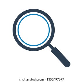 Magnifying glass or search icon. Flat style vector EPS.