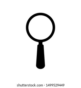 Magnifying glass or search icon, flat vector graphic on isolated background