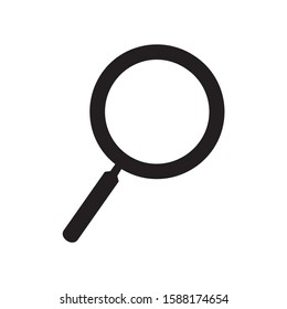 Magnifying glass or search icon, flat vector graphic on white background