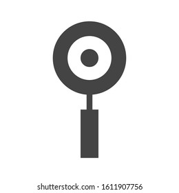 Magnifying glass or search icon, flat vector graphic