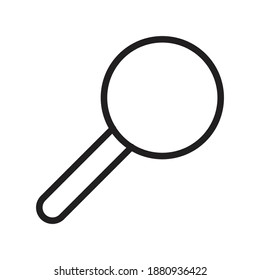 Magnifying glass or search icon, flat vector graphic on isolated background.