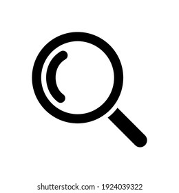 Magnifying glass or search icon, flat vector graphic on isolated background. simple design ,perfect for all project