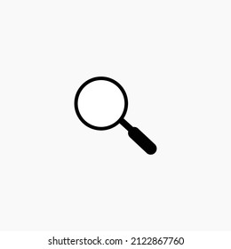 Magnifying glass or search icon, flat vector graphic on isolated background. illustration 10Eps.