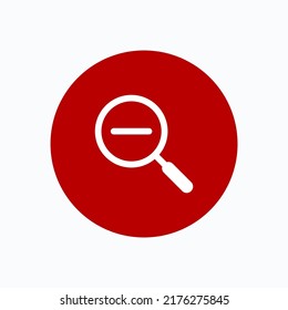 Magnifying glass or search icon. flat vector graphic on isolated background