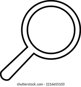 Magnifying glass or search icon, flat vector graphic on isolated background. simple design ,perfect for all project.eps