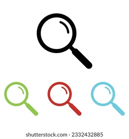 Magnifying glass or search icon, flat vector graphic on isolated background.Eps 10