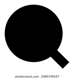 Magnifying glass or search icon, flat vector graphic on isolated background.