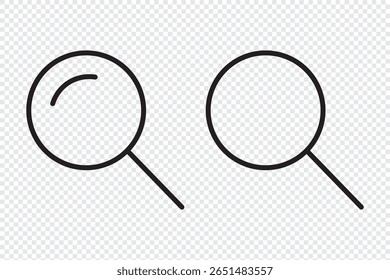 Ícone de pesquisa de lente de aumento, ilustração de vetor plana, símbolo de pesquisa de digitalização isolado. símbolo de pesquisa para ícones da Web, sinal de lente de zoom. Pesquisar design de vetor de ícone.