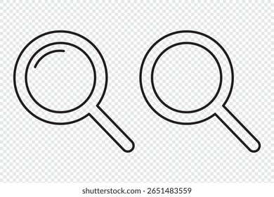 Ícone de pesquisa de lente de aumento, ilustração de vetor plana, símbolo de pesquisa de digitalização isolado. símbolo de pesquisa para ícones da Web, sinal de lente de zoom. Pesquisar design de vetor de ícone.