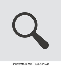 Magnifying Glass. Search icon isolated of flat style. Vector illustration.