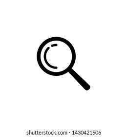 Magnifying glass, search icon. Isolated flat vector graphic.