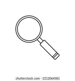 magnifying glass, search icon in line style icon, isolated on white background