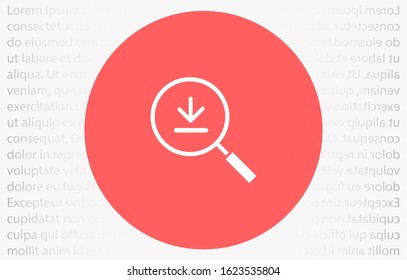 Magnifying glass or search icon loading, flat vector graphic on isolated background. loading Magnifying glass icon, vector magnifier for loupe sign. loading  