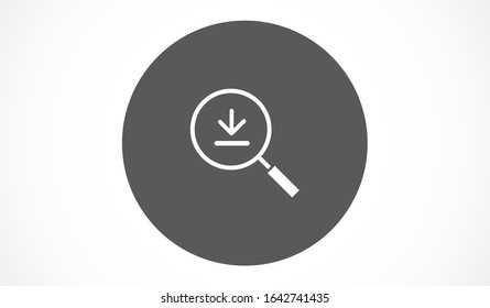 Magnifying glass or search icon loading, flat vector graphic on isolated background. loading Magnifying glass icon, vector magnifier for loupe sign. loading