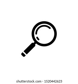 Magnifying glass, search icon. Magnifier flat vector.