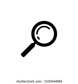 Magnifying glass, search icon. Magnifier flat vector.
