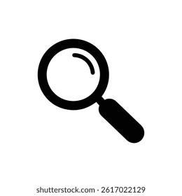 Magnifying Glass Search Icon Rounded Handle Black Filled