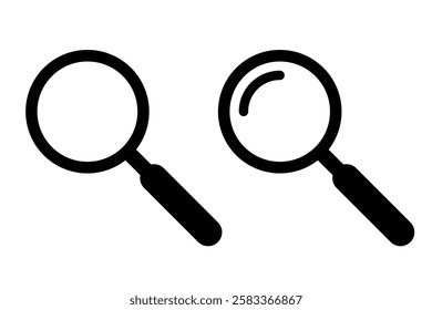 Magnifying glass search icon simple design