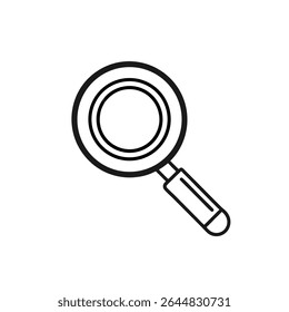 Magnifying Glass Search Icon – Thin Outline Vector

